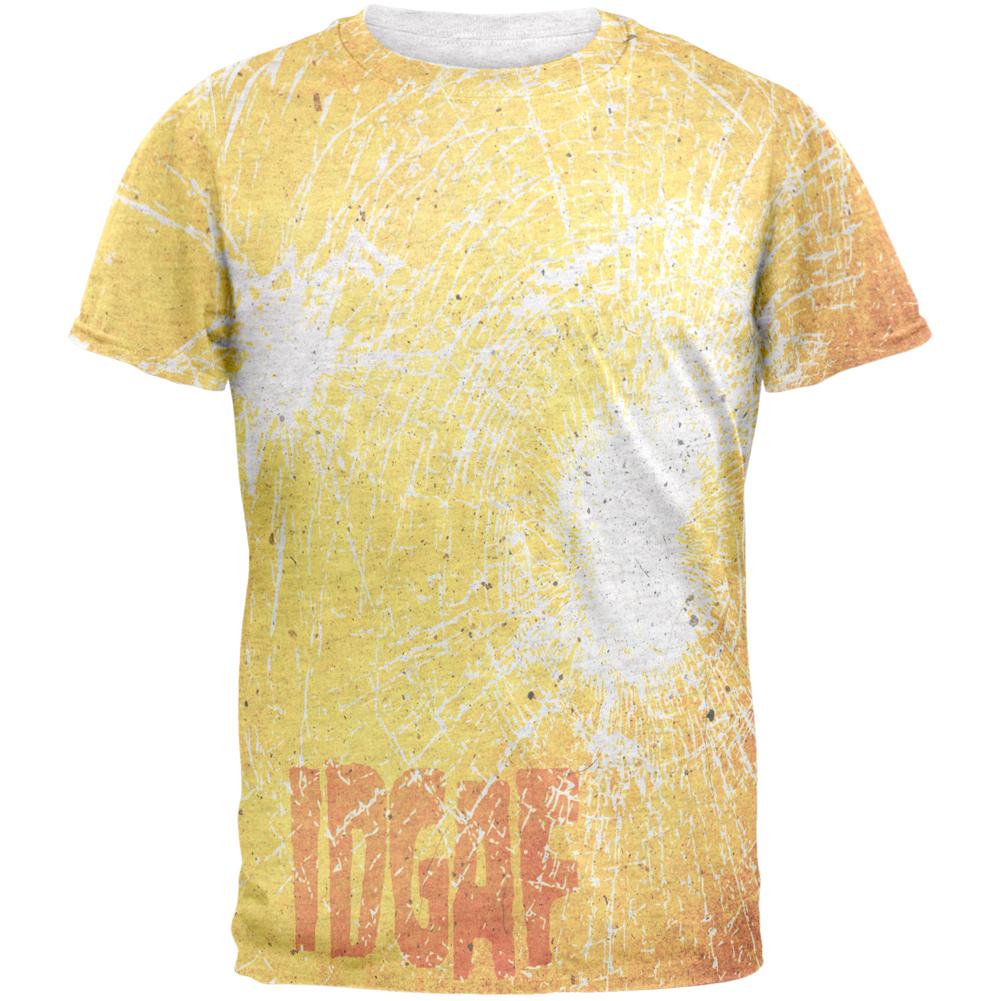 IDGAF Grunge Attack Mens T Shirt Men's T-Shirts Old Glory 2XL White 