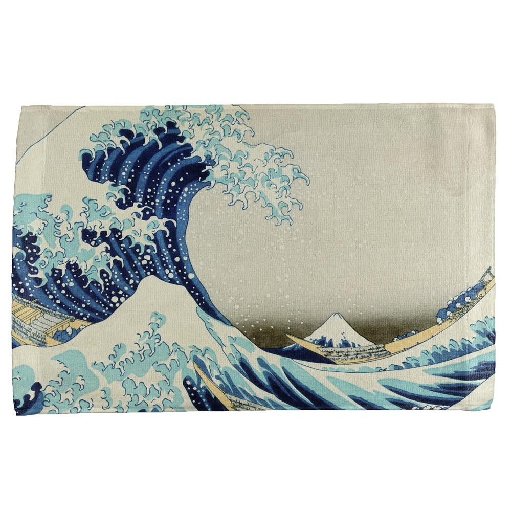 Great Wave Tsunami Japanese Painting All Over Hand Towel Hand Towel Old Glory OS Multi 