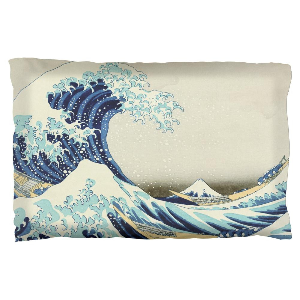 Great Wave Tsunami Japanese Painting Pillow Case Pillowcases Old Glory OS Multi 