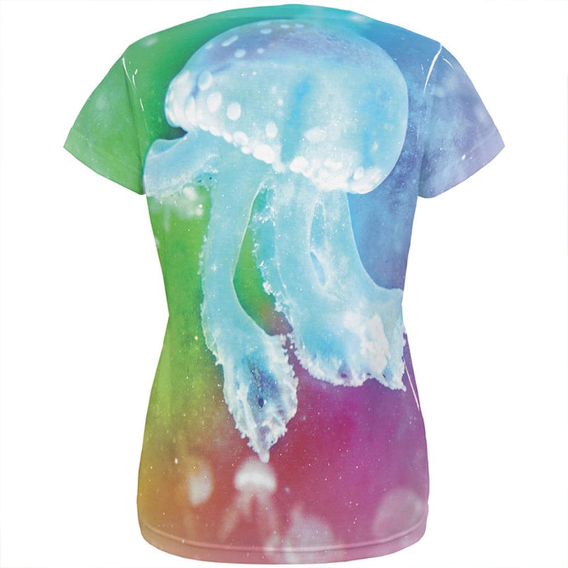 Squishy Baby Jellyfish Rainbow All Over Womens T Shirt Women's T-Shirts Old Glory   