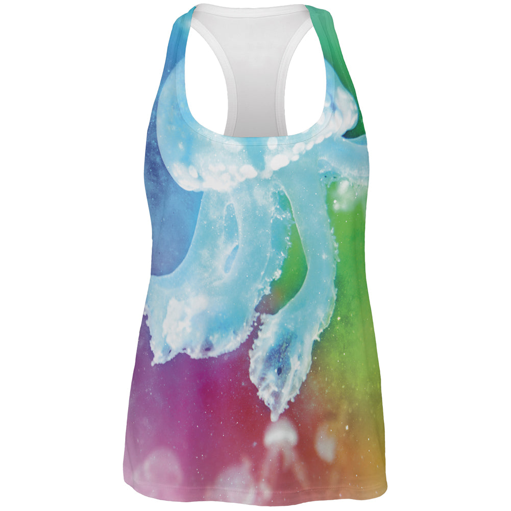 Squishy Baby Jellyfish Rainbow All Over Womens Work Out Tank Top Women's Tank Tops Old Glory 2XL Multi 