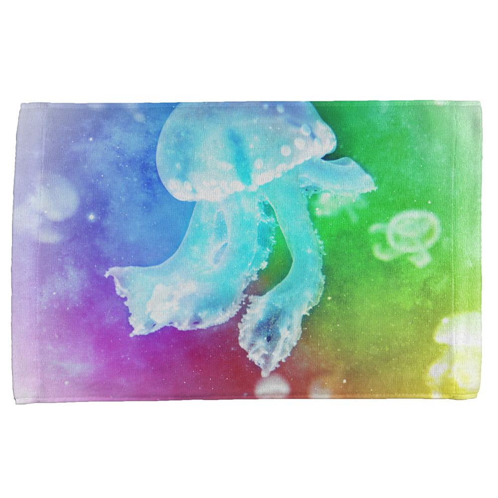 Squishy Baby Jellyfish Rainbow All Over Hand Towel Hand Towel Old Glory OS Multi 