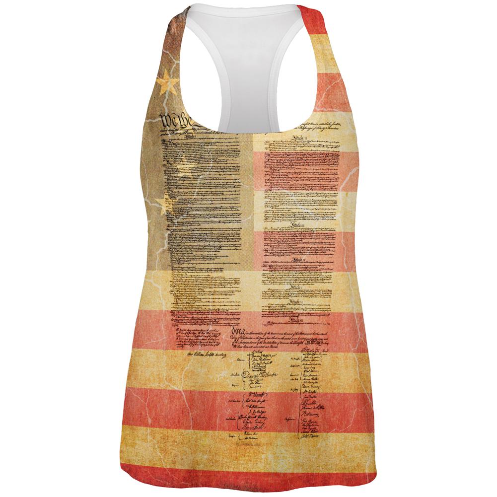 July 4th United States Constitution Betsy Ross Flag All Over Womens Work Out Tank Top Women's Tank Tops Old Glory 2XL Multi 