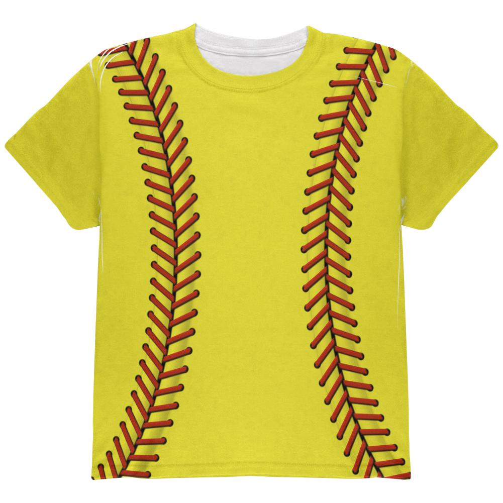 Softball Costume All Over Youth T Shirt Youth T-Shirts Old Glory LG Multi 