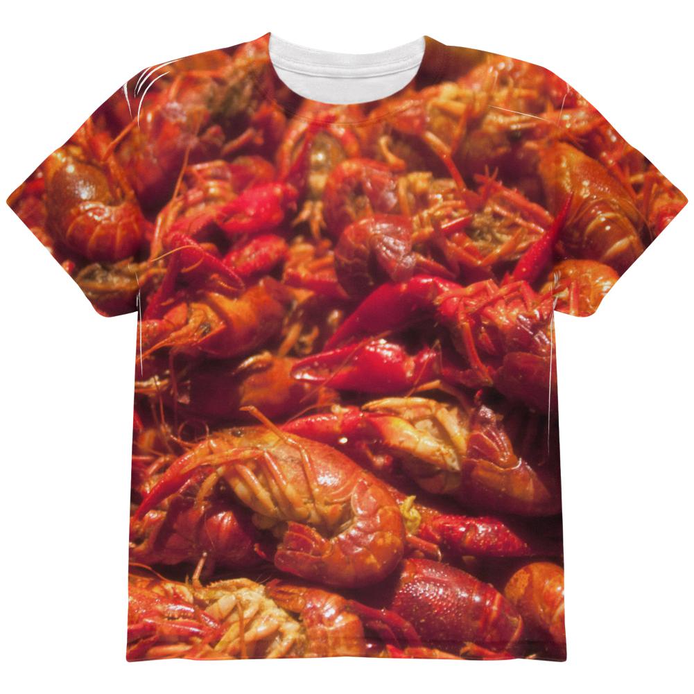 Louisiana Crawfish Boil All Over Youth T Shirt Youth T-Shirts Old Glory LG Multi 