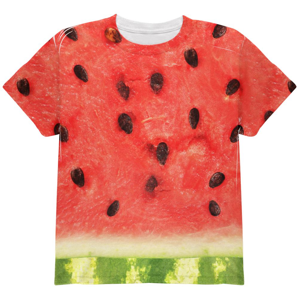 Watermelon Costume Halloween All Over Youth T Shirt Youth T-Shirts Old Glory LG Multi 