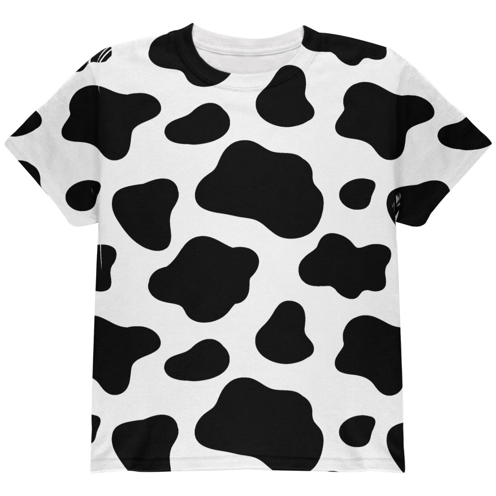 Halloween Costume All Over Cow Pattern Youth Costume T Shirt Youth T-Shirts Old Glory SM  