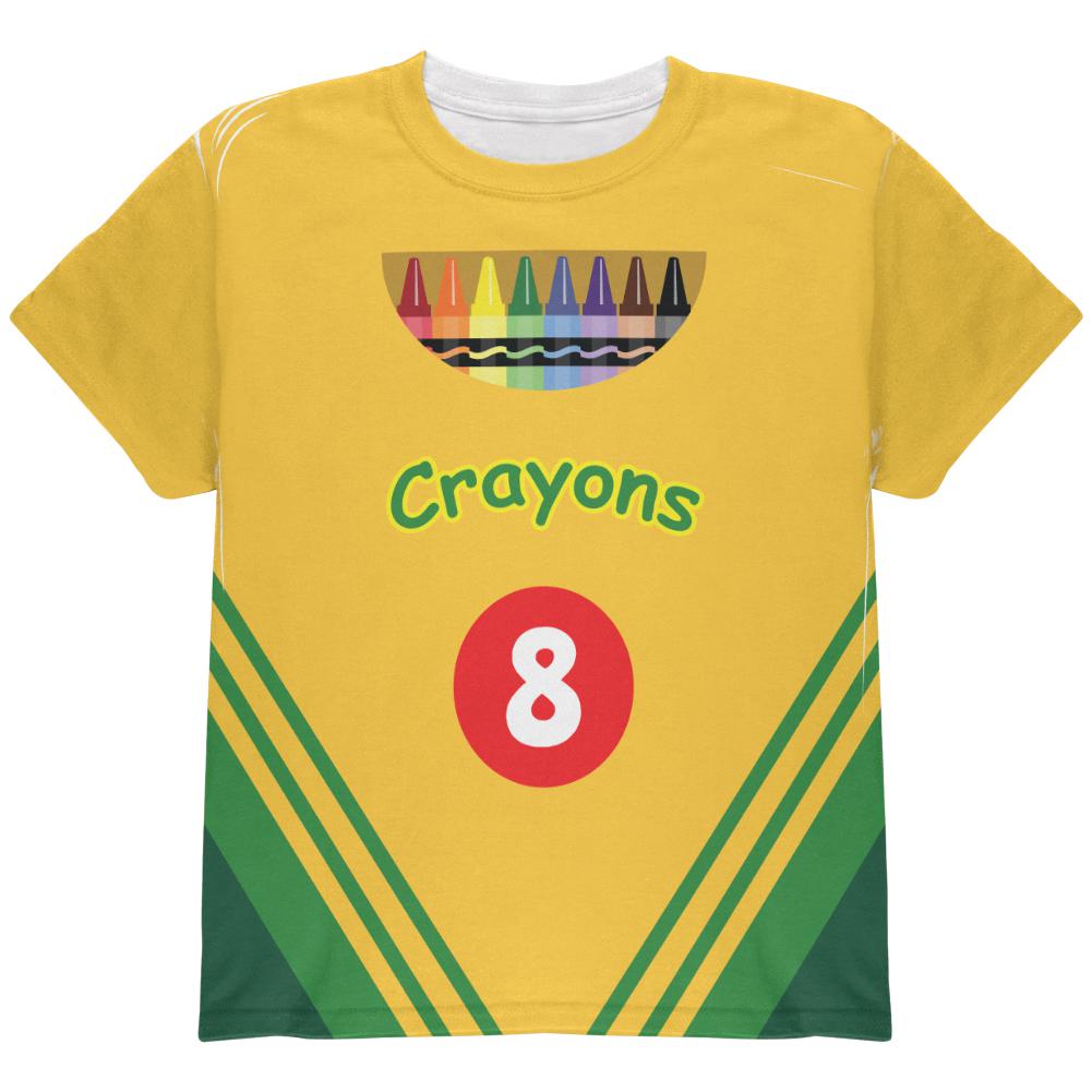 Halloween Crayon Box Costume All Over Youth T Shirt Youth T-Shirts Old Glory LG Multi 