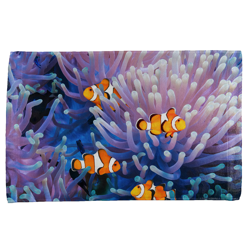 Clownfish Sea Anemone All Over Hand Towel Hand Towel Old Glory OS Multicolored 