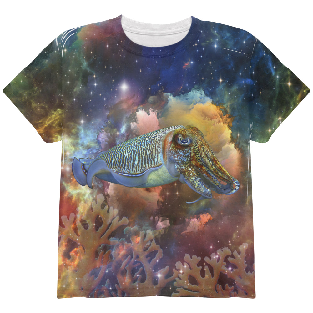 Cuttlefish In Space All Over Youth T Shirt Youth T-Shirts Old Glory YLG Multicolored 