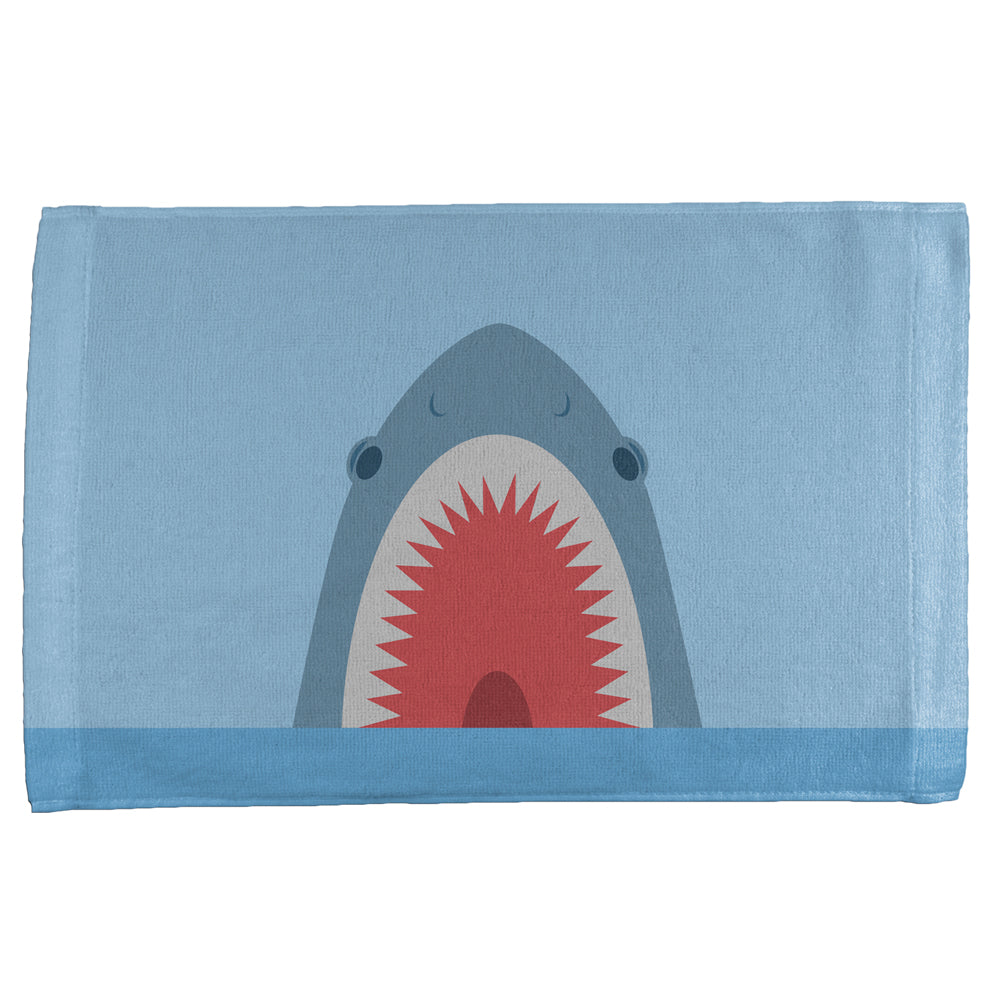 Cute Fun Shark Attack All Over Hand Towel Hand Towel Old Glory OS Multi 