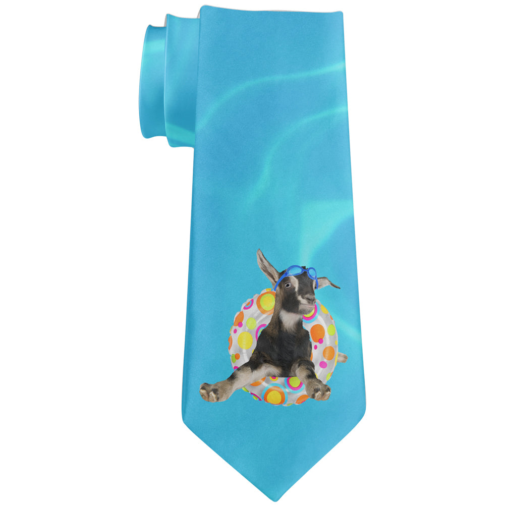 Whatever Floats Your Goat Boat Funny All Over Neck Tie Ties Old Glory OS Multicolor 