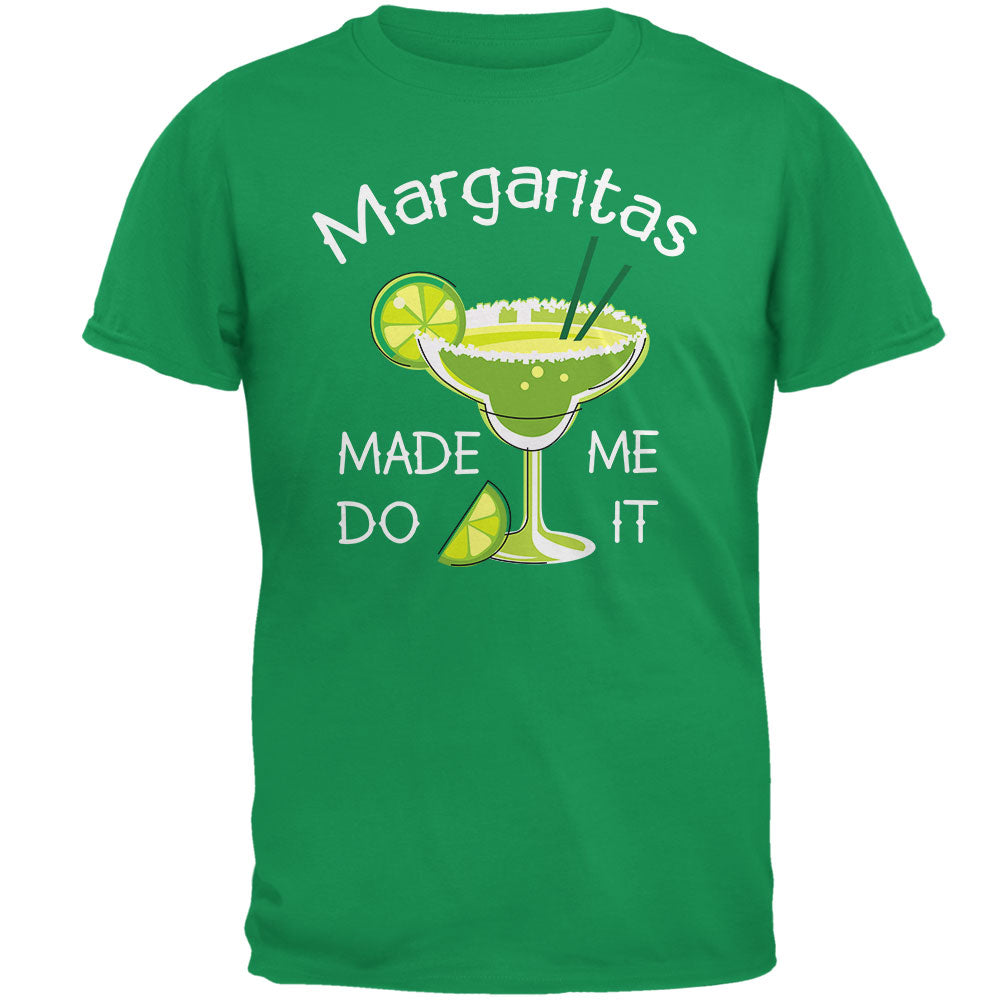 Cinco de Mayo Margaritas Made Me Do It Mens T Shirt Men's T-Shirts Old Glory 2XL Green 