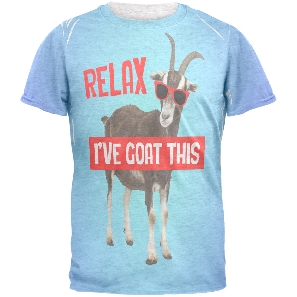 Relax I've Goat Got This Heather White Mens T Shirt Men's T-Shirts Old Glory 2XL Heather White 