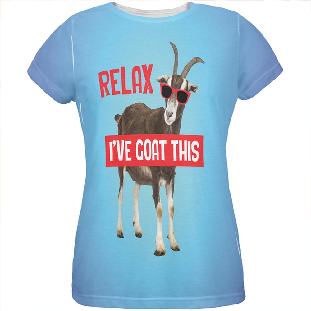 Relax I've Goat Got This All Over Womens T Shirt Women's T-Shirts Old Glory 2XL Multi 