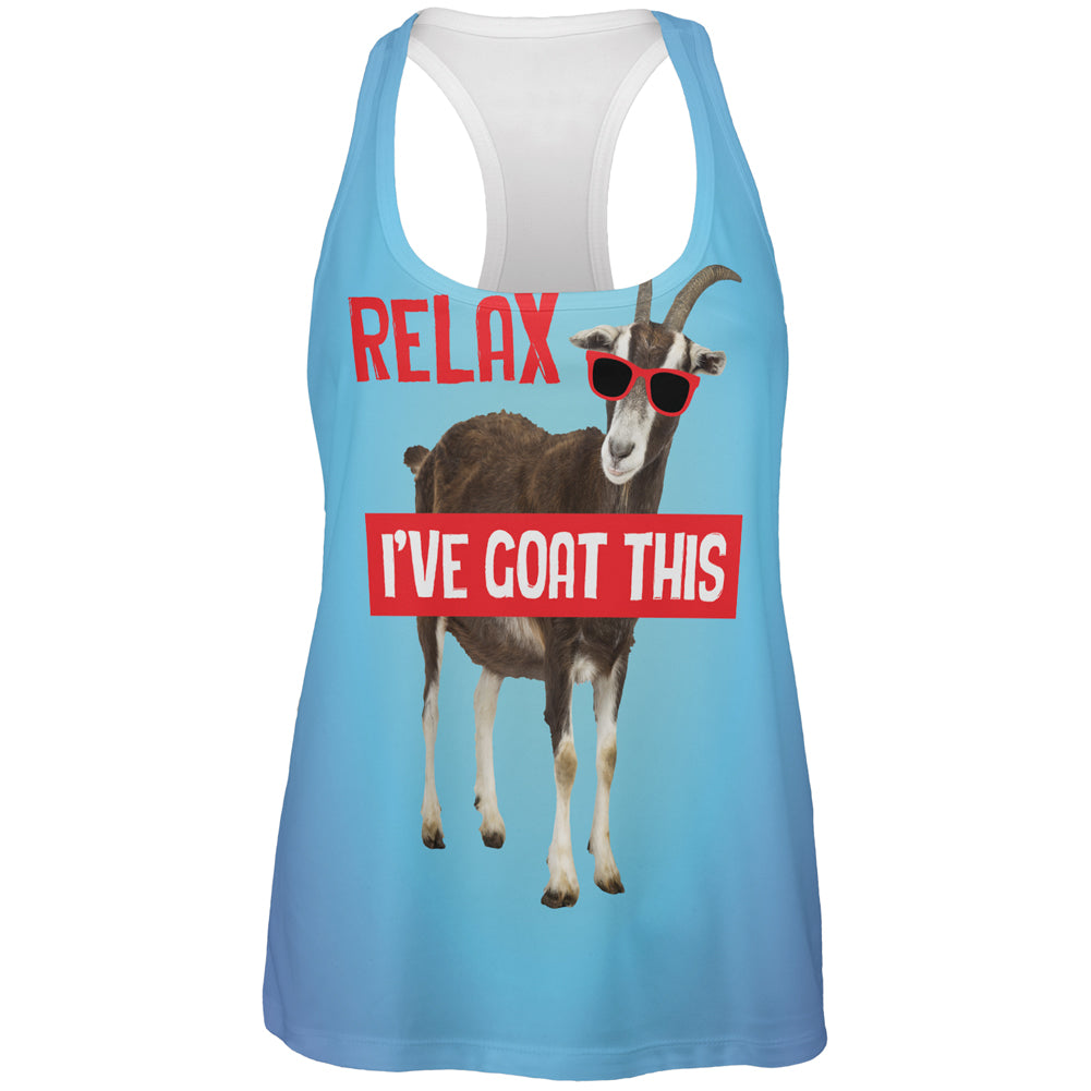 Relax I've Goat Got This All Over Womens Work Out Tank Top Women's Tank Tops Old Glory   