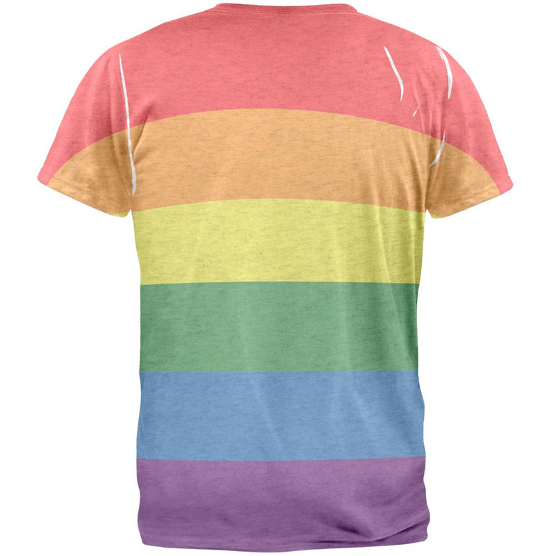 Rainbow Gay Pride Flag Mens T Shirt Men's T-Shirts Old Glory   