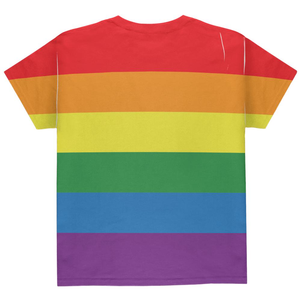 Rainbow Gay Pride Flag All Over Youth T Shirt Youth T-Shirts Old Glory   