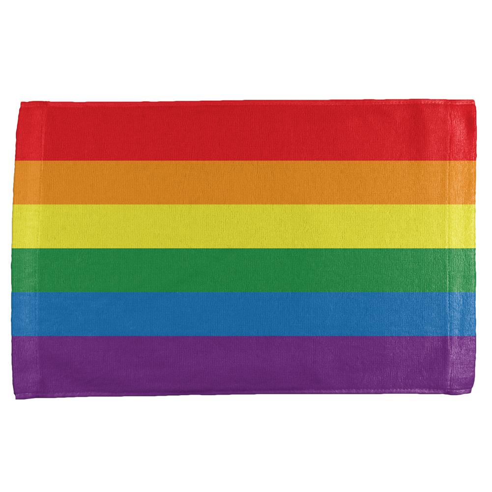 Rainbow Gay Pride Flag All Over Hand Towel Hand Towel Old Glory OS Multi 