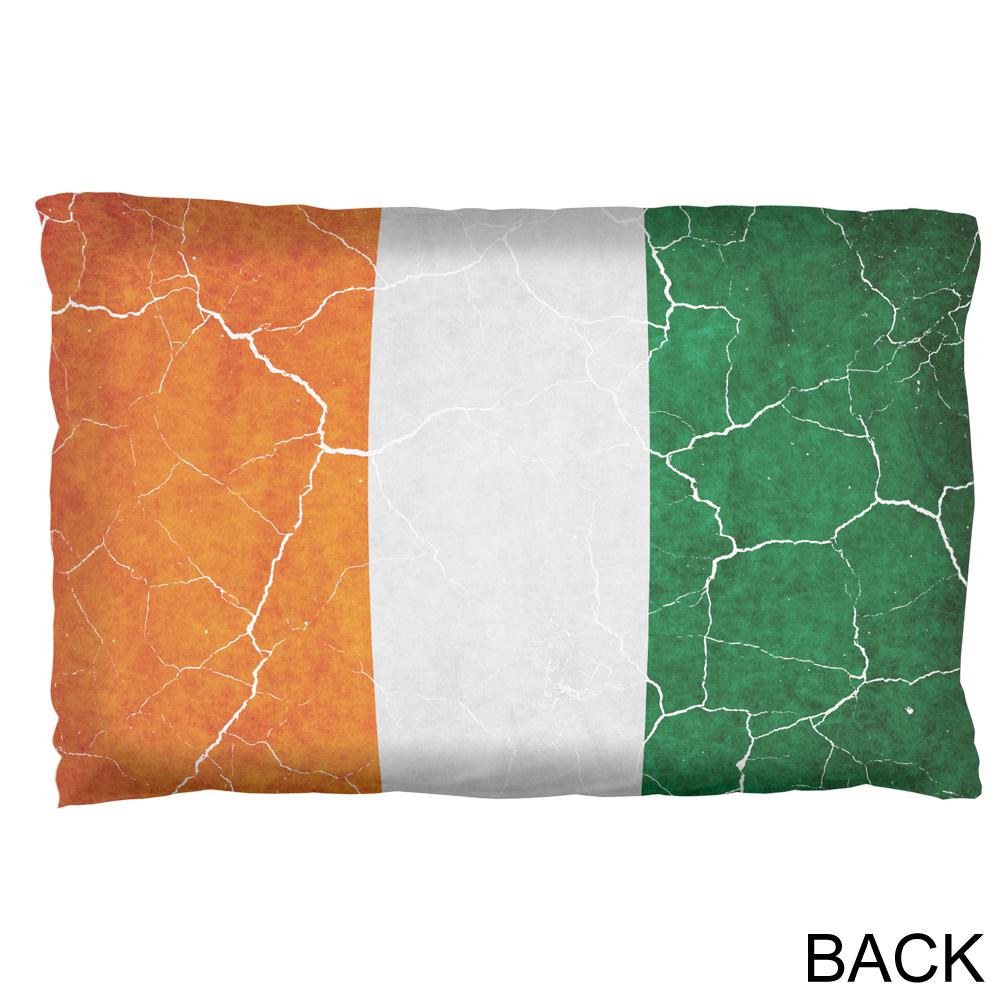 St Patrick's Day Vintage Irish Map Flag Distressed Pillowcase Pillowcases Old Glory   