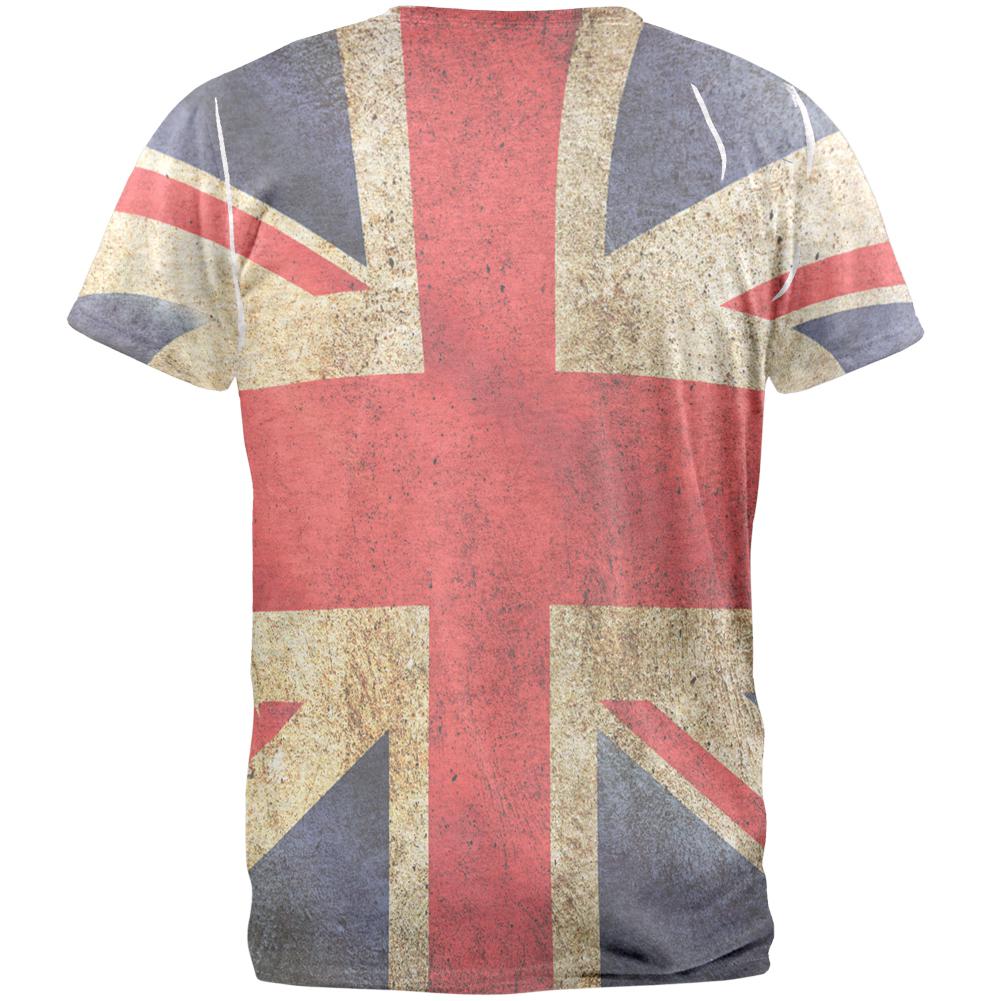 British Flag Union Jack Grunge Distressed Mens T Shirt Men's T-Shirts Old Glory   