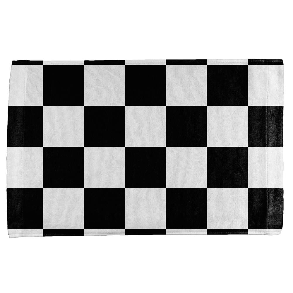 Finish Line Checkered Flag All Over Hand Towel Hand Towel Old Glory OS Multi 