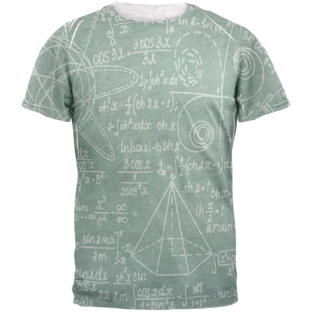 Math Geek Formulas Chalkboard Mens T Shirt Men's T-Shirts Old Glory SM White 