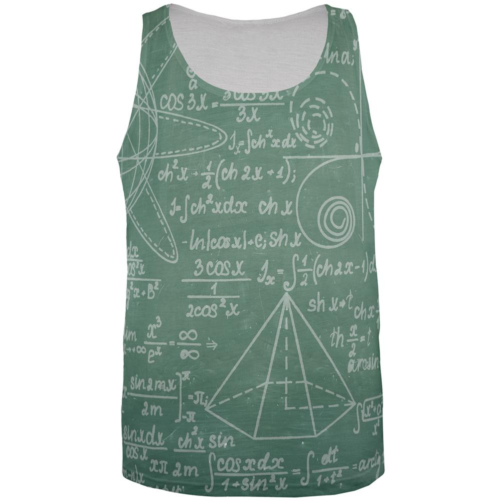 Math Geek Formulas Chalkboard All Over Mens Tank Top Men's Tank Tops Old Glory 2XL Multi 