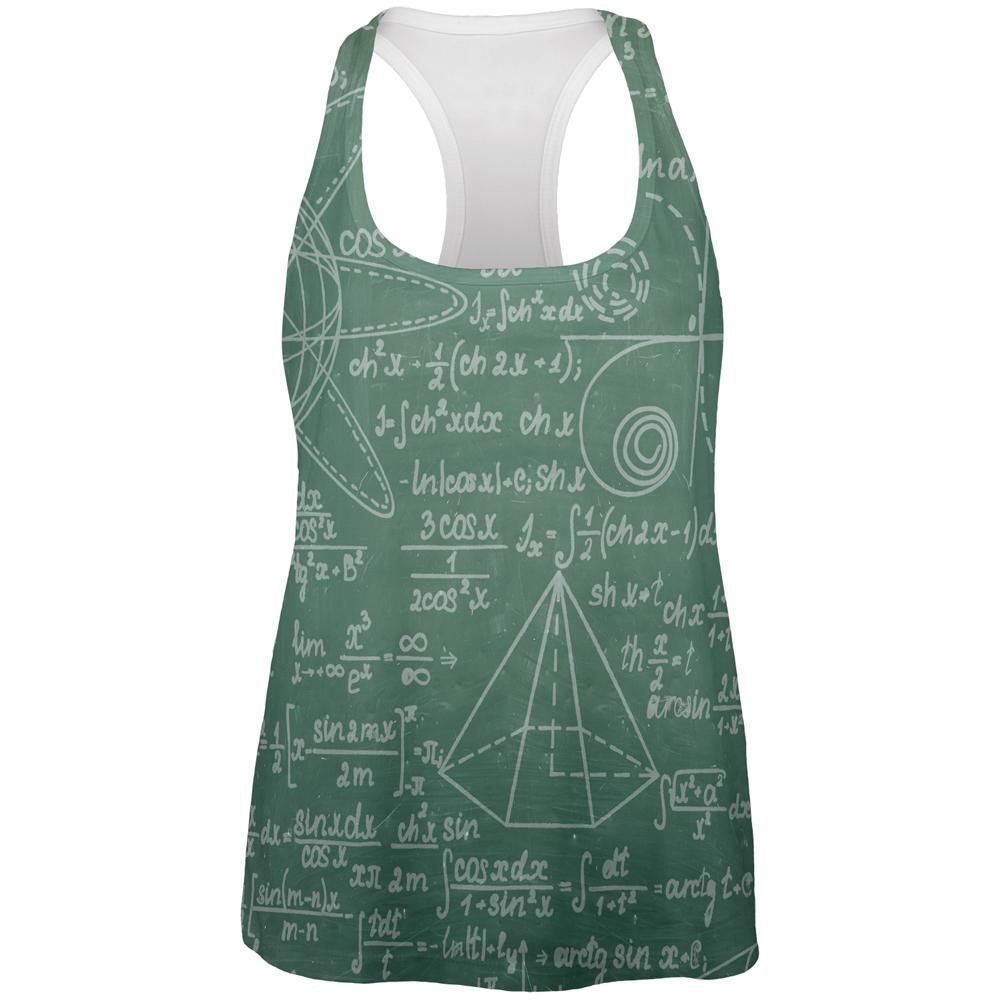 Math Geek Formulas Chalkboard All Over Womens Work Out Tank Top Women's Tank Tops Old Glory 2XL Multi 