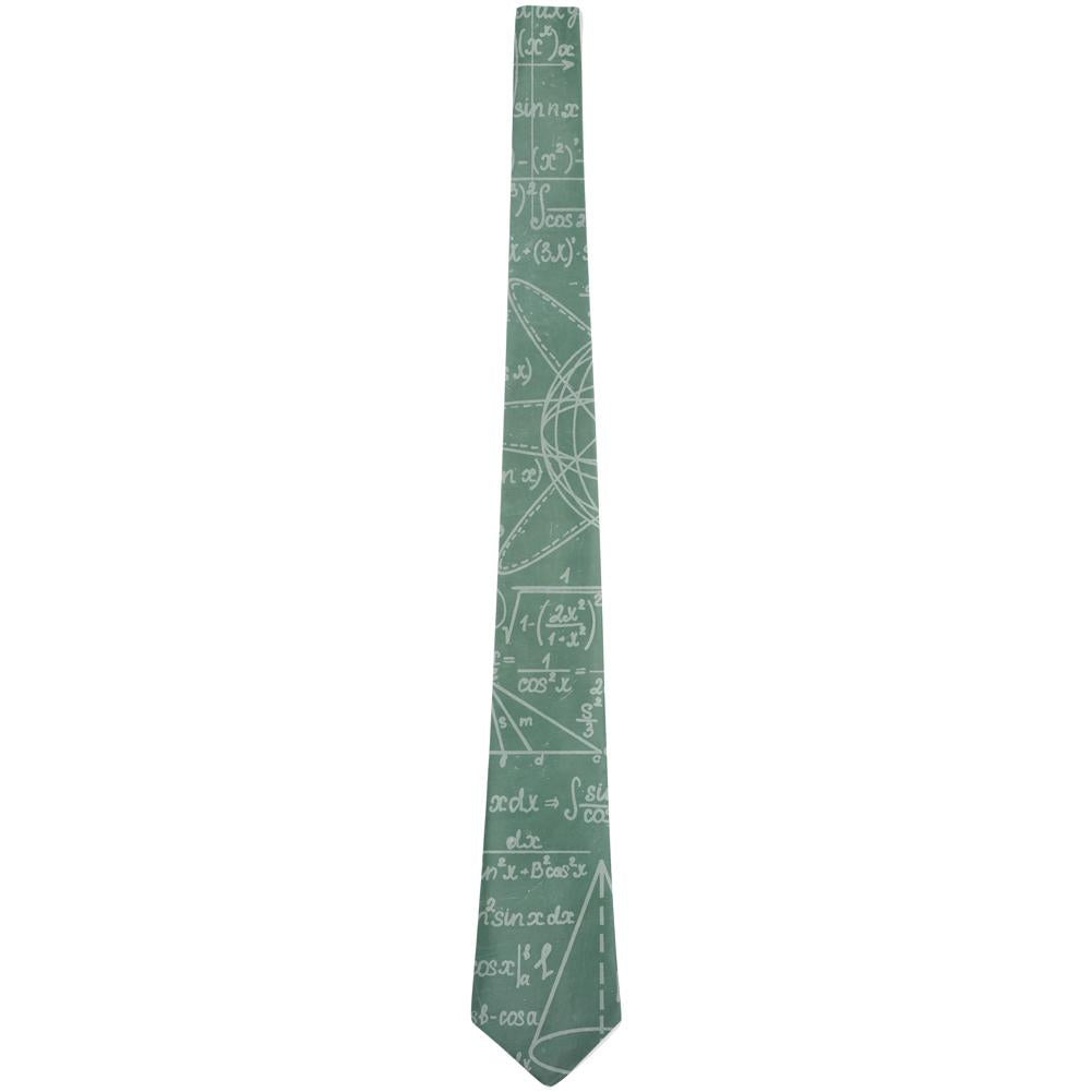 Math Geek Formulas Chalkboard All Over Neck Tie Men's Neck Ties Old Glory   