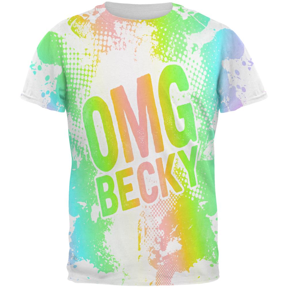 OMG Becky Makeup Splatter All Over Mens T Shirt Men's T-Shirts Old Glory 2XL Multi 