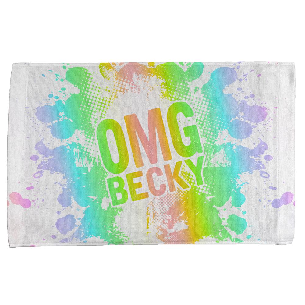 OMG Becky Makeup Splatter All Over Hand Towel Hand Towel Old Glory OS Multi 