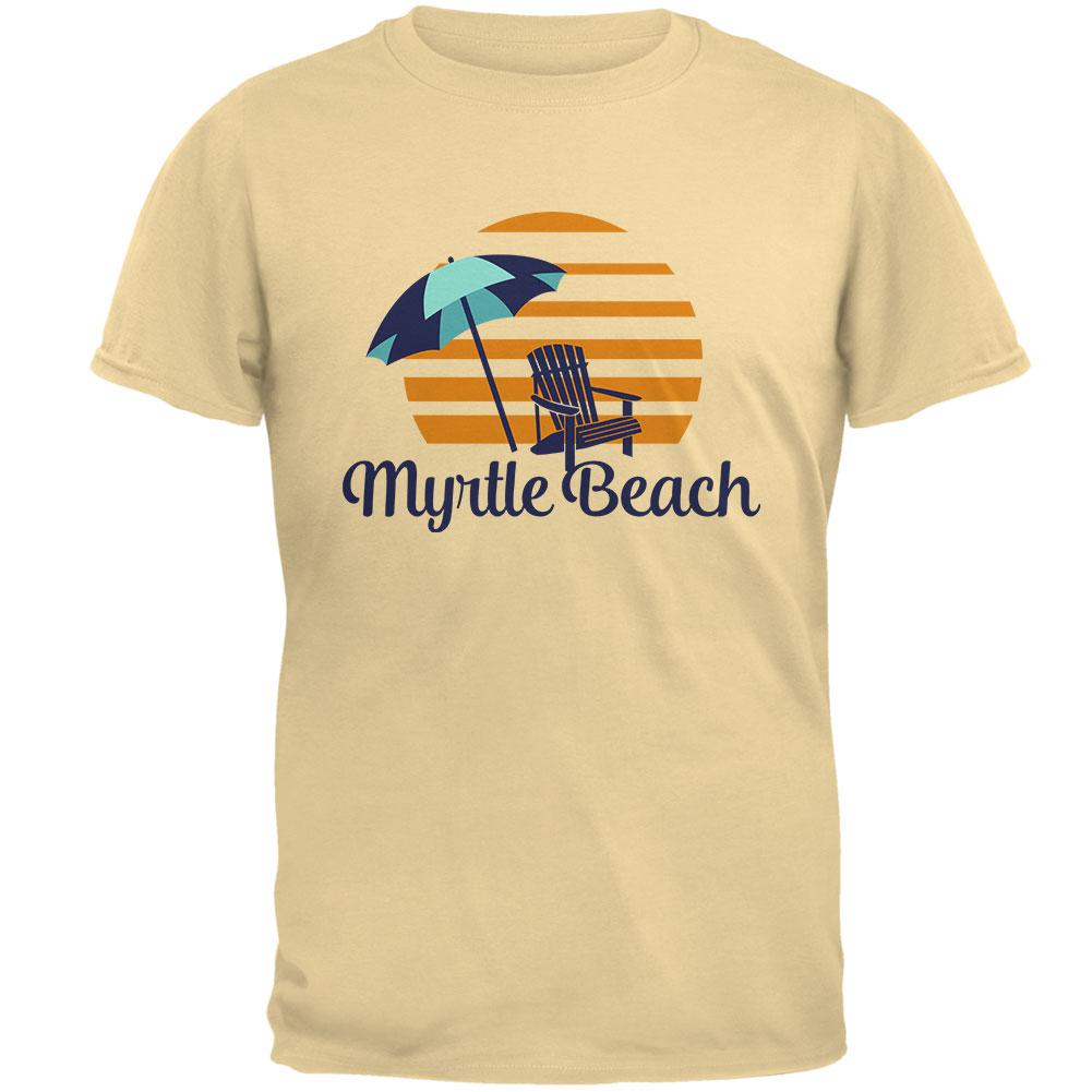 Summer Sun Sunset Myrtle Beach Mens T Shirt Men's T-Shirts Old Glory 2XL Yellow Haze 