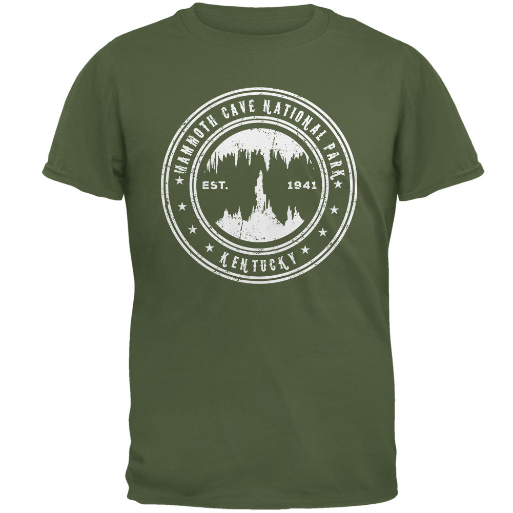 Mammoth Cave National Park Mens T Shirt Men's T-Shirts Old Glory 2XL Military Green 