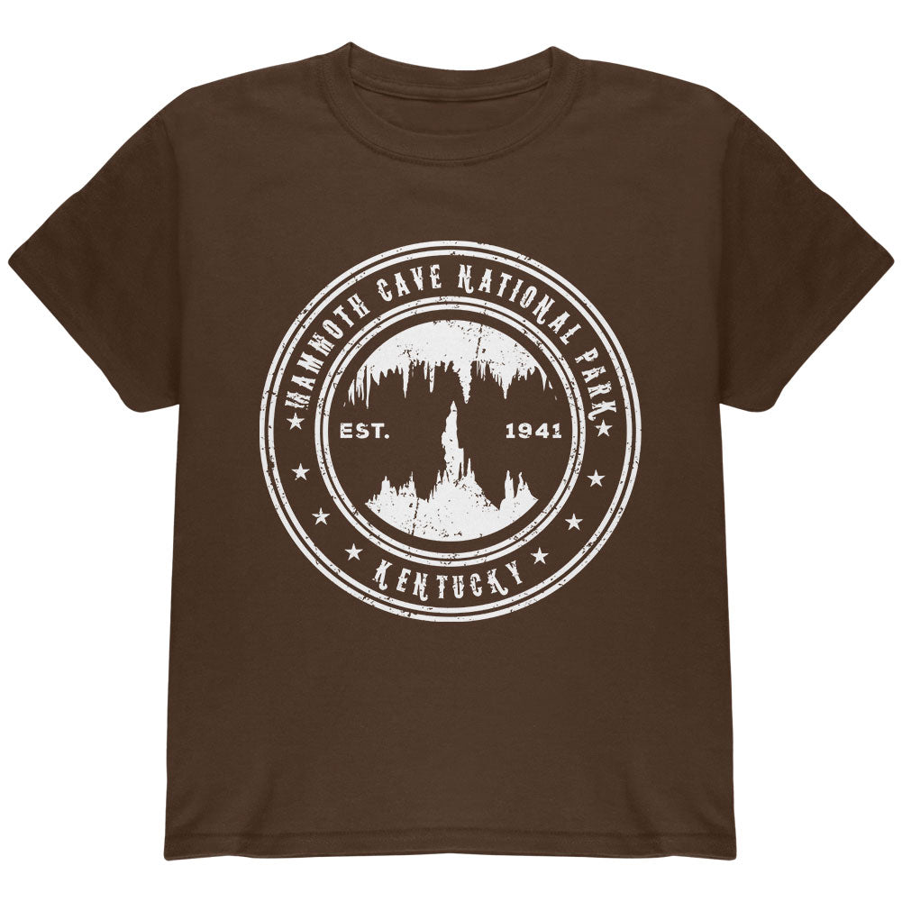 Mammoth Cave National Park Youth T Shirt Youth T-Shirts Old Glory YLG Brown 