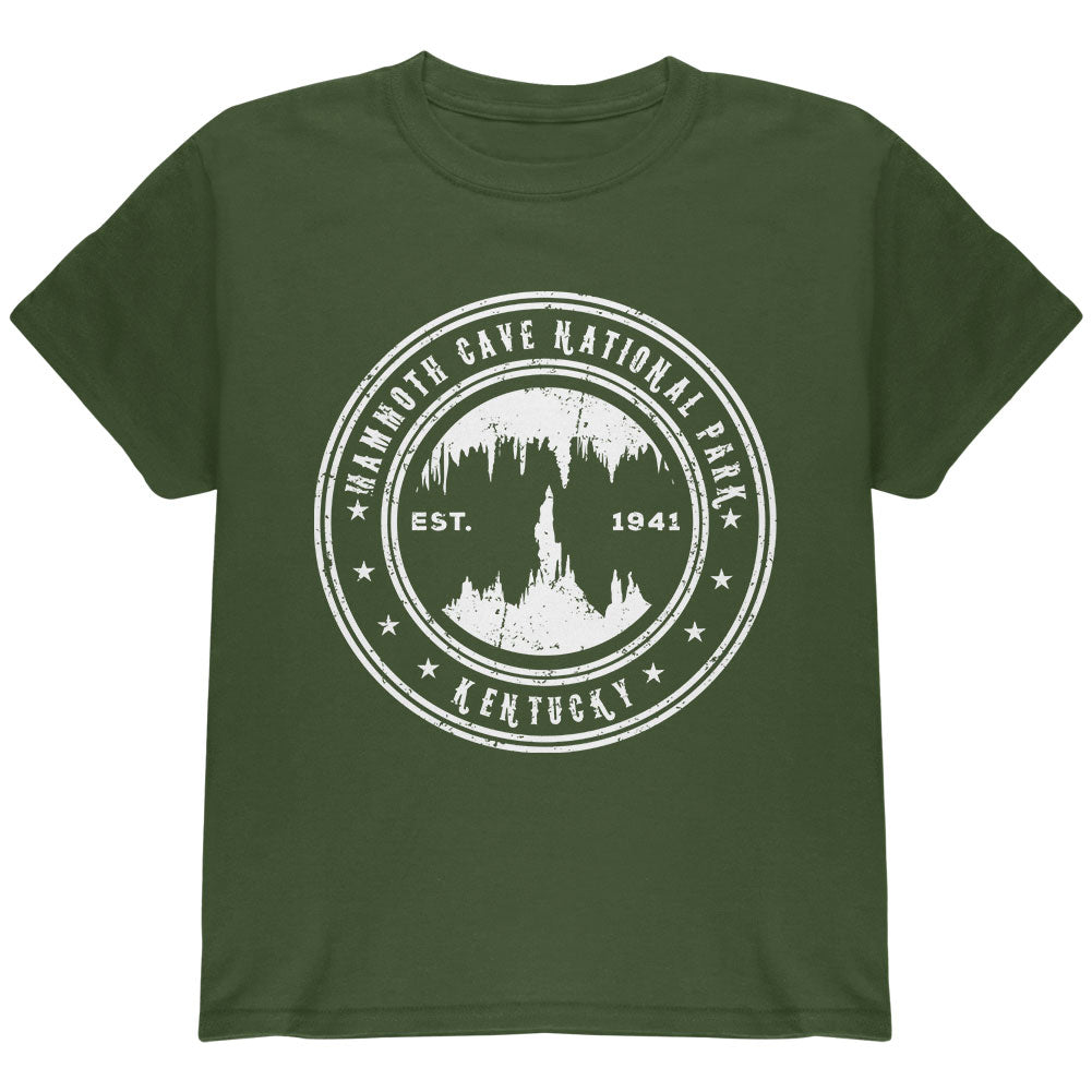 Mammoth Cave National Park Youth T Shirt Youth T-Shirts Old Glory YLG Military Green 