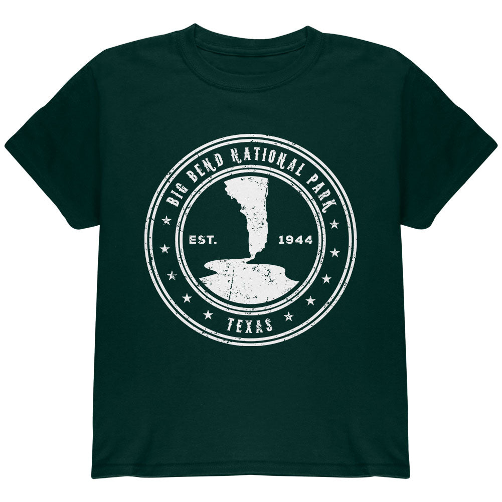 Big Bend National Park Youth T Shirt Youth T-Shirts Old Glory YLG Forest Green 