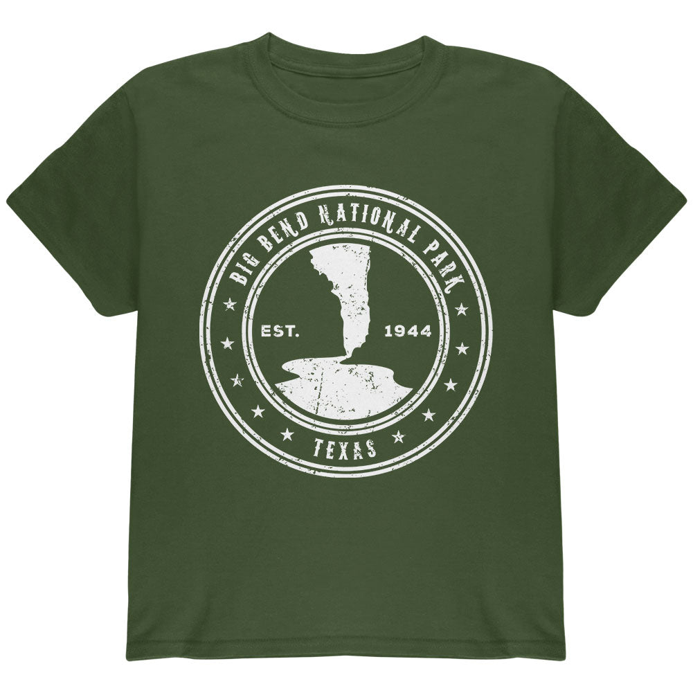 Big Bend National Park Youth T Shirt Youth T-Shirts Old Glory YLG Military Green 