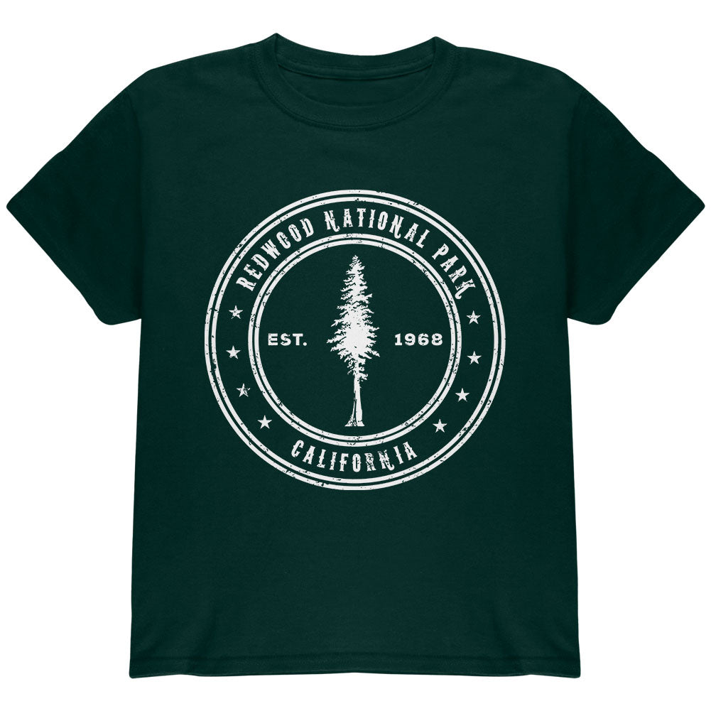 Redwood National Park Youth T Shirt Youth T-Shirts Old Glory YLG Forest Green 