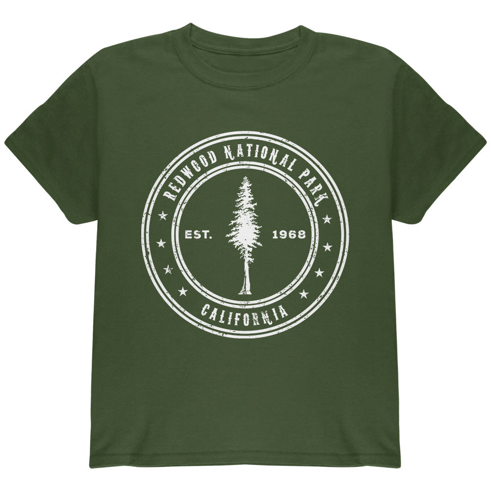 Redwood National Park Youth T Shirt Youth T-Shirts Old Glory YLG Military Green 