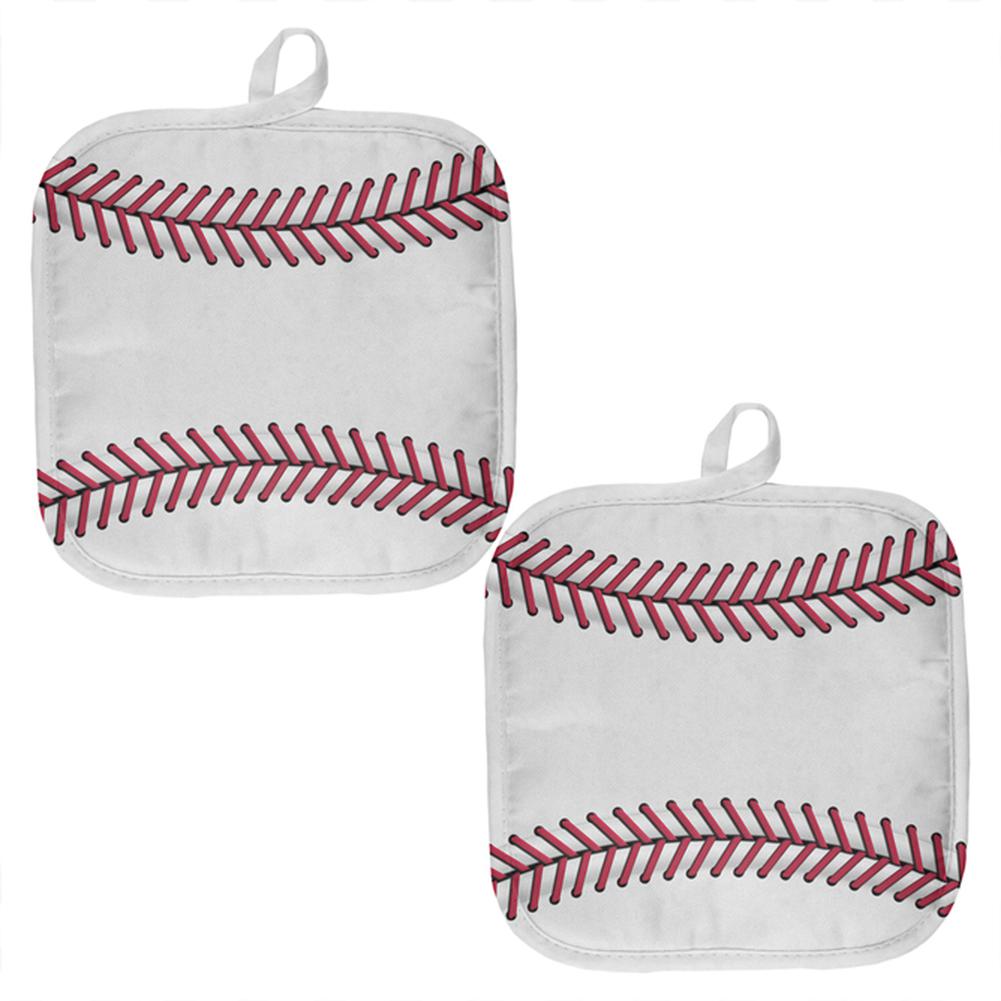 Baseball All Over Pot Holder (Set of 2) Pot Holders Old Glory OS Multi 