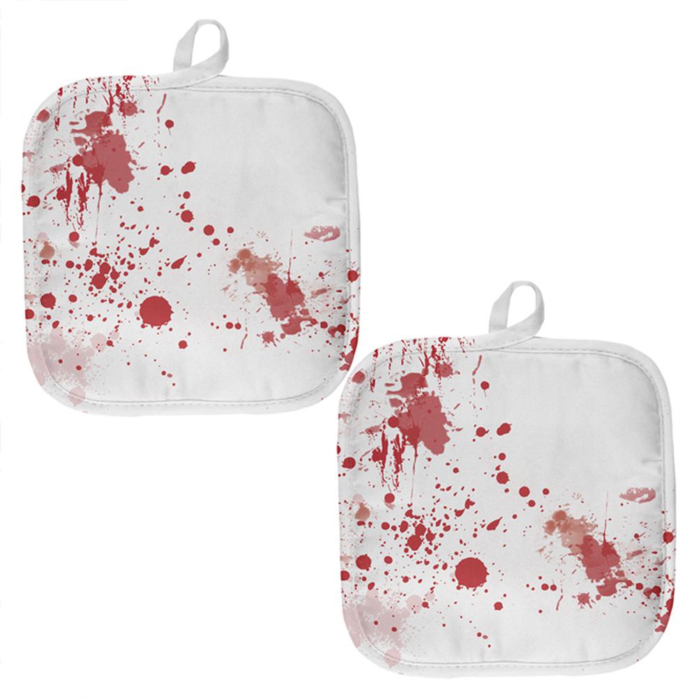 Halloween Blood Splatter All Over Pot Holder (Set of 2) Pot Holders Old Glory OS Multi 