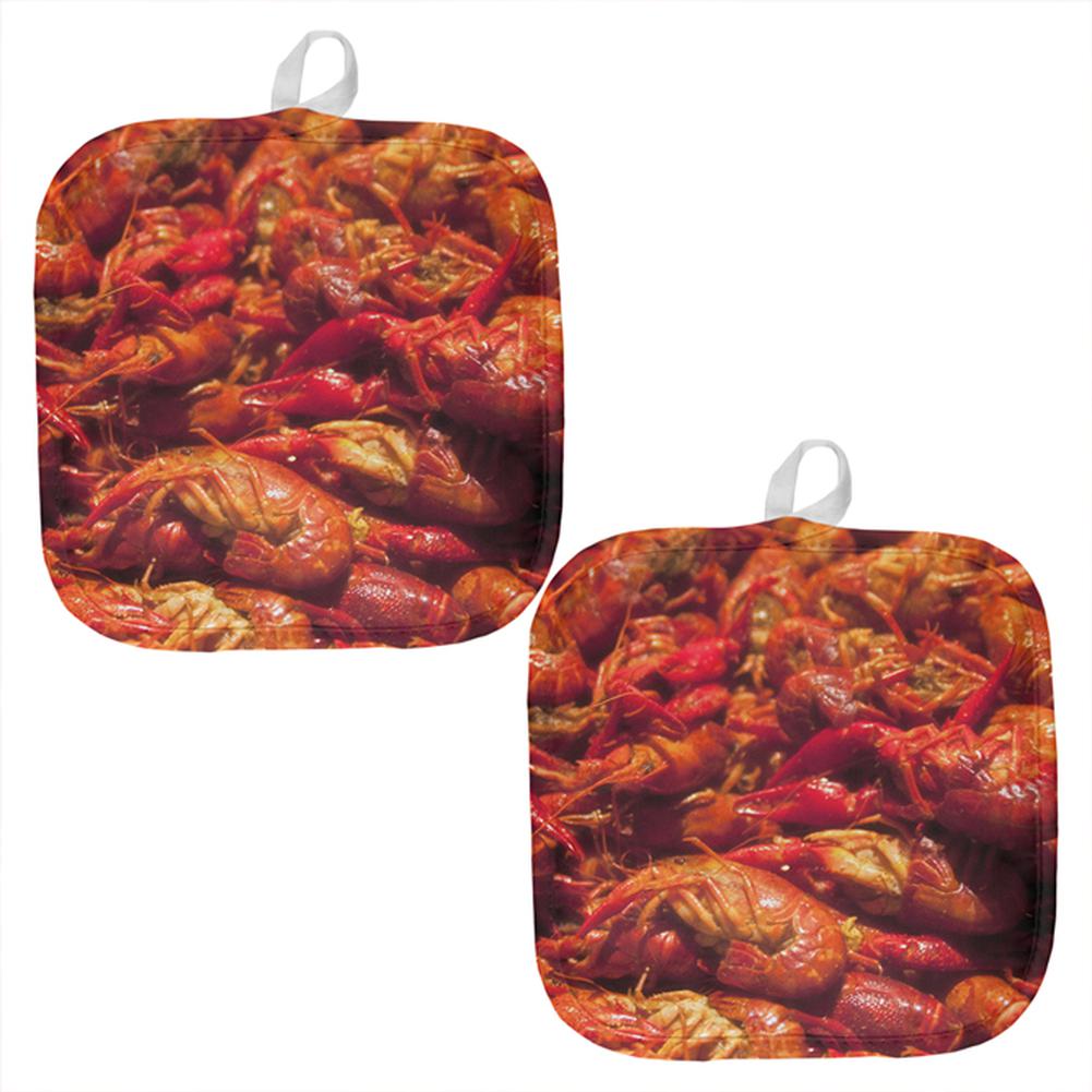 Mardi Gras Cajun Crawfish Boil All Over Pot Holder (Set of 2) Pot Holders Old Glory OS Multi 