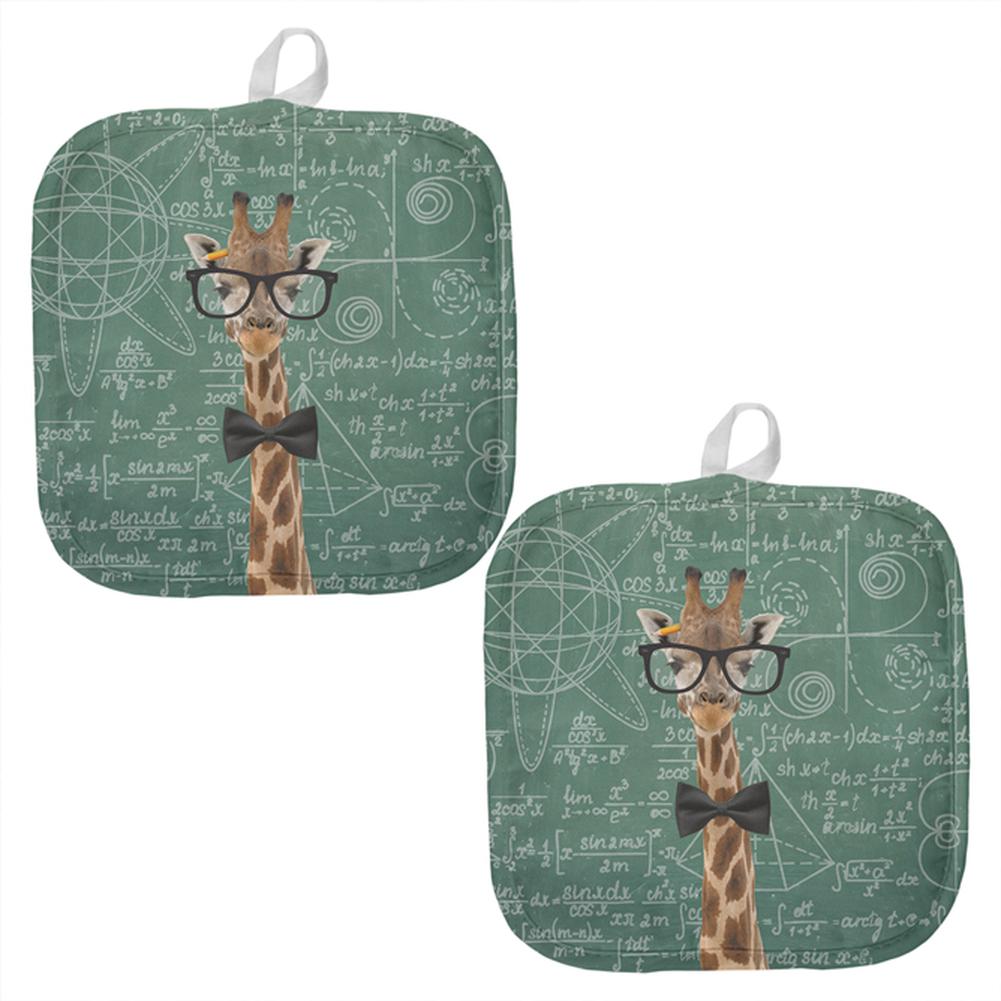 Giraffe Math Geek Formulas All Over Pot Holder (Set of 2) Pot Holders Old Glory OS Multi 