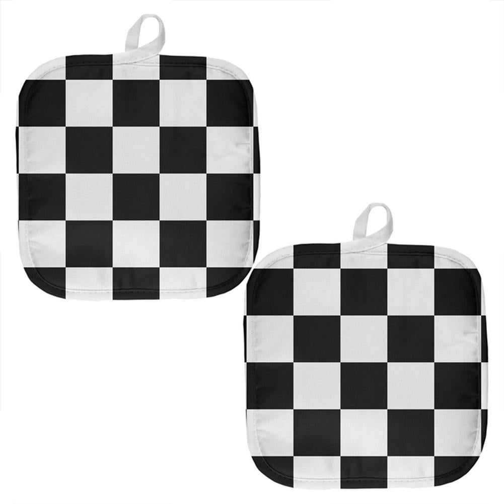 Finish Line Checkered Flag All Over Pot Holder (Set of 2) Pot Holders Old Glory OS Multi 