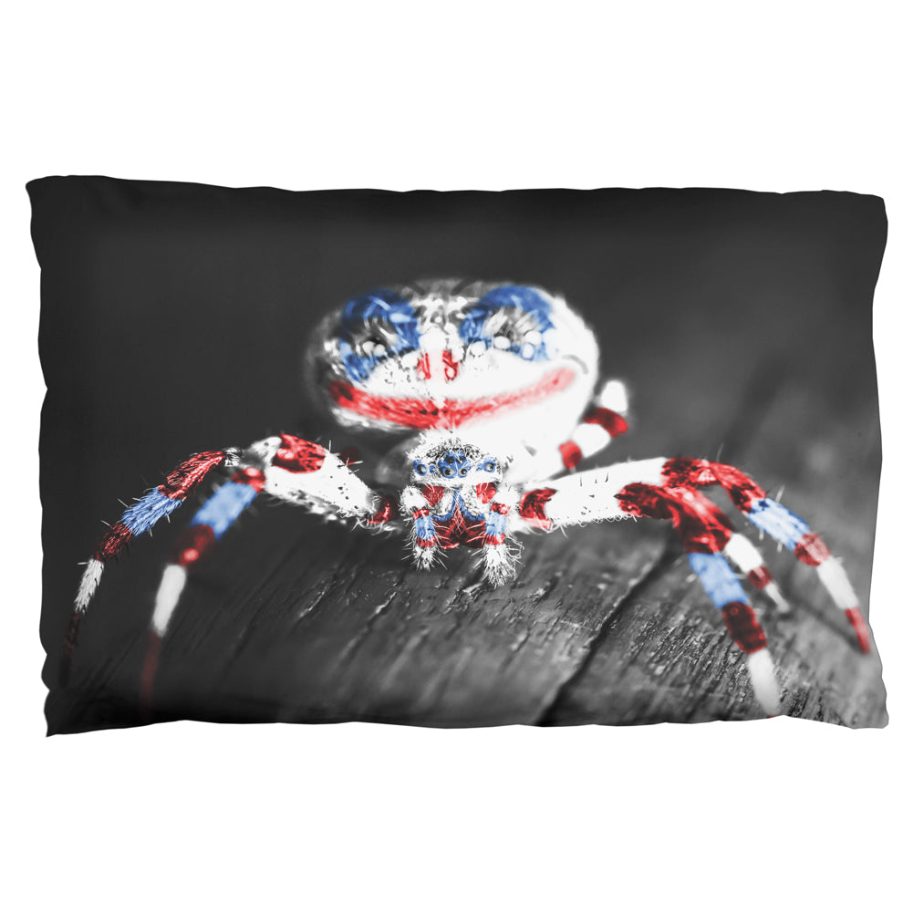 Patriotic Killer Clown Spider Of Halloween Pillow Case Pillowcases Old Glory OS Multi 