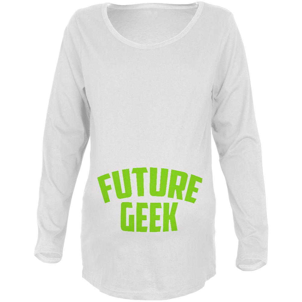 Future Geek Maternity Soft Long Sleeve T Shirt Maternity Long Sleeve T-Shirts Old Glory 2XL White 