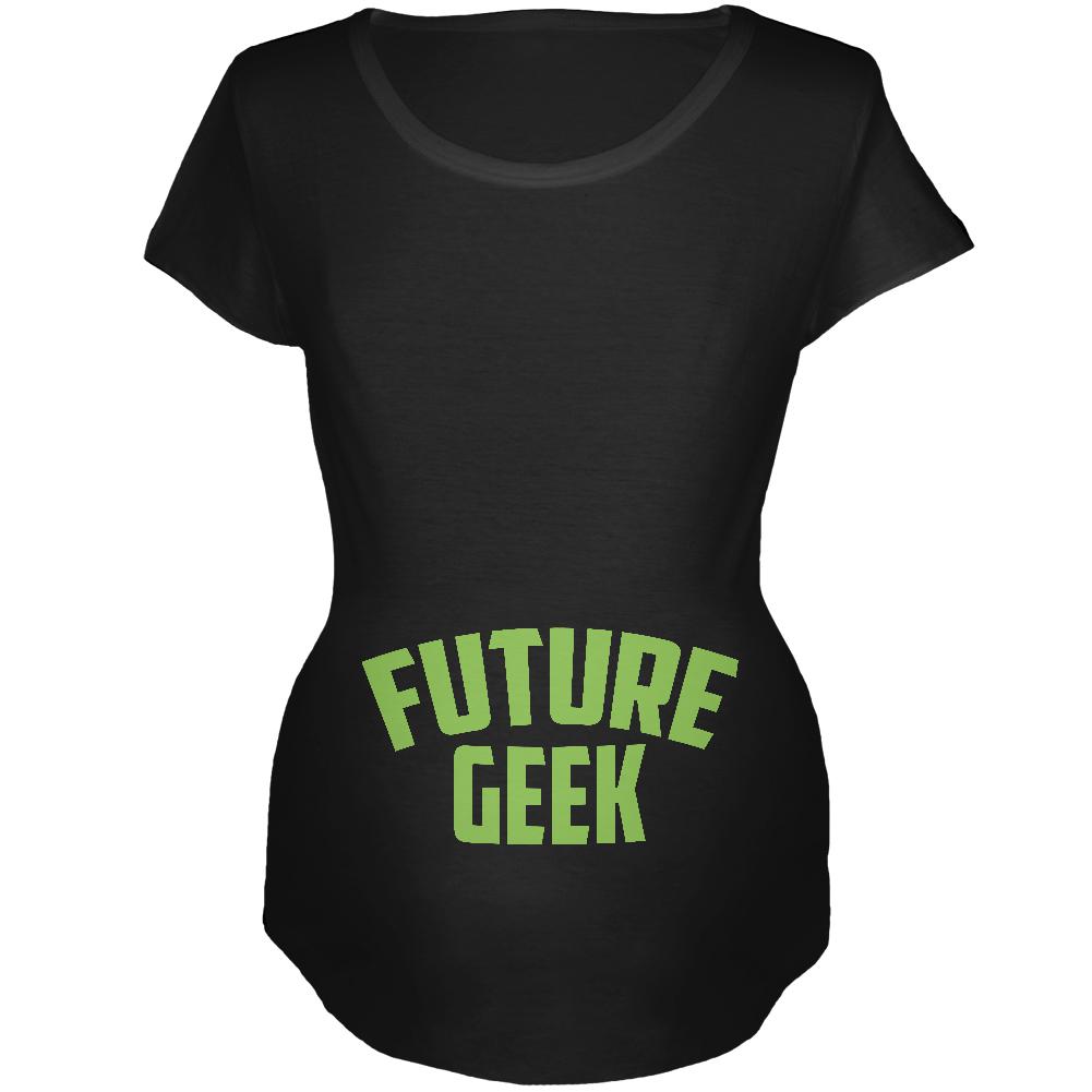 Future Geek Maternity Soft T Shirt Maternity T-Shirts Old Glory 2XL Black 