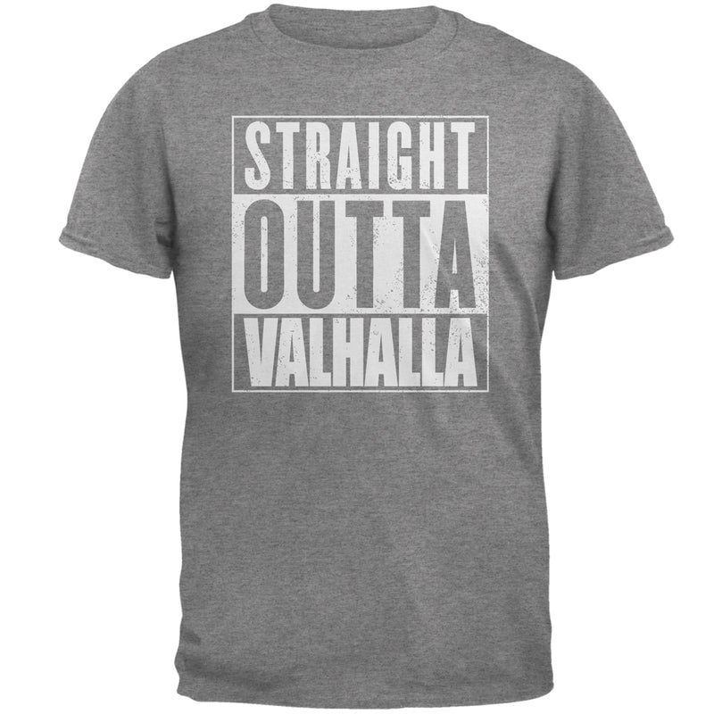 Straight Outta Valhalla Viking Valkyrie Mens T Shirt Men's T-Shirts Old Glory LG Graphite 