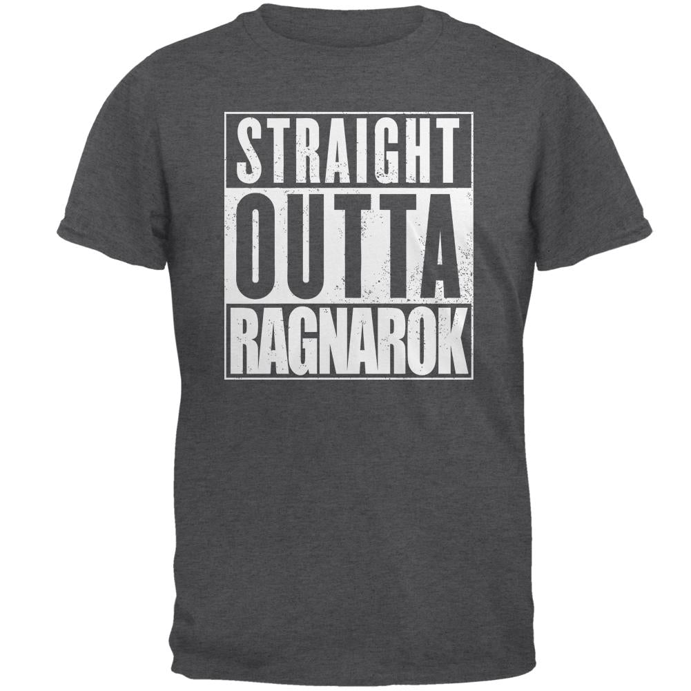 Straight Outta Ragnarok Viking Mens T Shirt Men's T-Shirts Old Glory 2XL Dark Heather 